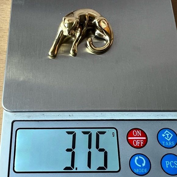 VINTAGE 14K YELLOW GOLD LARGE JAGUAR PANTHER SLIDE PENDANT WELL MADE